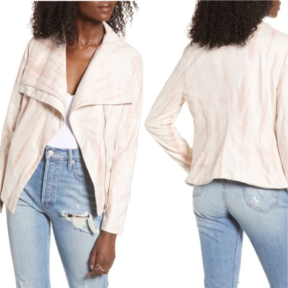 NWT Blank NYC Tie Dye Faux Suede Drape Front Jacket Size XS $108 - Picture 1 of 7